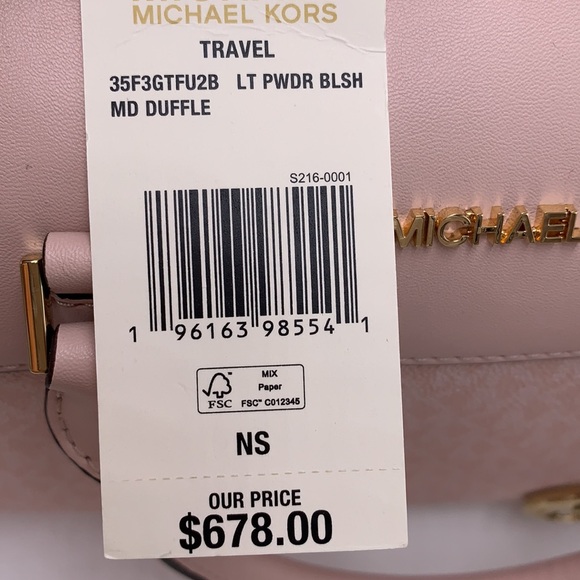 Michael Kors med Duffle Travel - Leather/Coated Light Powder Blush - Picture 15 of 16